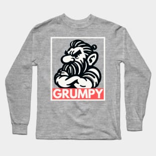 Grumpy Dwarf Silhouette Long Sleeve T-Shirt